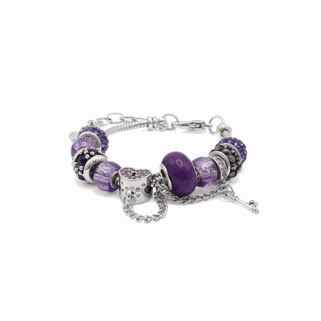 WDBGG2C? Purple Charm Bracelet
